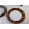 Image 3 : (2) Round Picture Frames (inside 8 1/2") - Broken Wooden Tennis Racket - Made in Japan