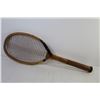 Image 4 : (2) Round Picture Frames (inside 8 1/2") - Broken Wooden Tennis Racket - Made in Japan