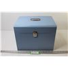 Image 1 : Blue Omega Metal File Case w/Lock & Key