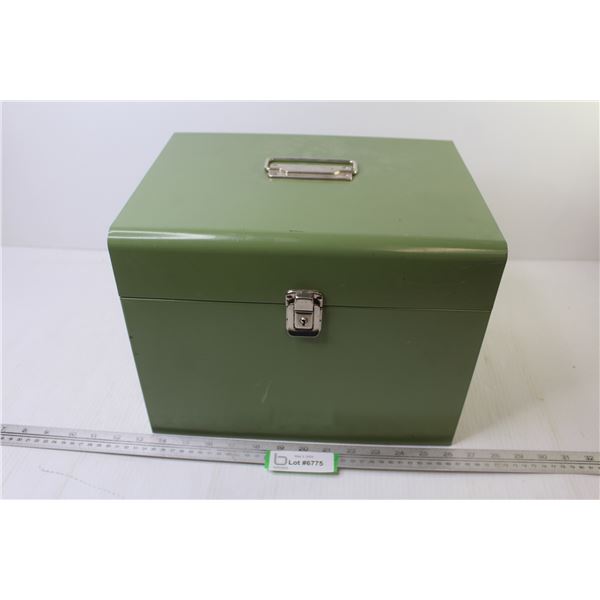 Green Metal File Case (no key) - Bodnarus Auctioneering