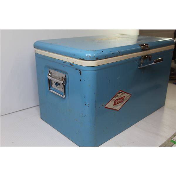 ice chest vintage metal coleman cooler