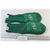 Image 1 : Saskatchewan Rough Riders Green Knitted Mittens