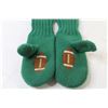 Image 3 : Saskatchewan Rough Riders Green Knitted Mittens