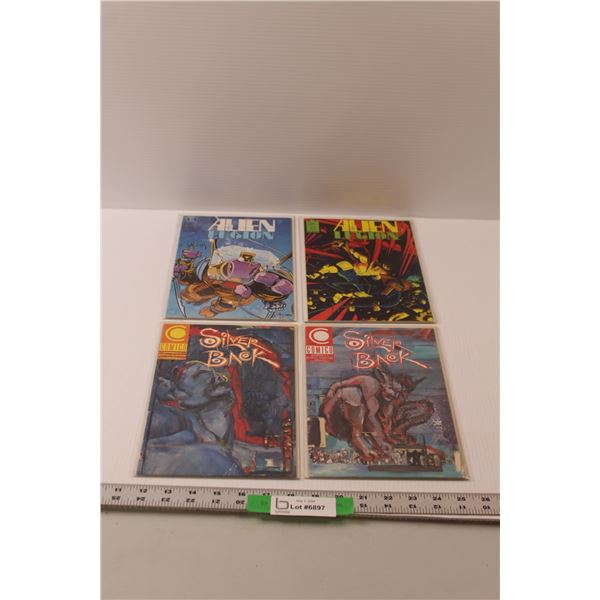 (2) Epic Comics  Ailen Legion  Issue #13, #14 & Comico Comics  Silver Back  Issues #2, #3 (All Sleev