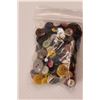 Image 8 : (4) Bags of Buttons Varying in Styles, Colors & Materials