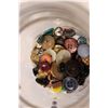 Image 8 : Sealer Jar of Buttons Varying in Styles, Colors, Sizes & Materials