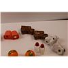 Image 12 : (8 Sets) Salt & Pepper Shakers of Varying Styles & Materials - Beavers, Cows, Trains, Cars, Oranges,