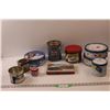 Image 1 : (10) Vintage Tins - Players, Ridgways Tea, Cookie Tins, Maxwell House Coffee, Pure Canadian Honey et