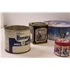 Image 2 : (10) Vintage Tins - Players, Ridgways Tea, Cookie Tins, Maxwell House Coffee, Pure Canadian Honey et