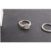 Image 2 : Silver Cubic Zirconia Ring Set - Size 5