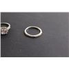 Image 3 : Silver Cubic Zirconia Ring Set - Size 5