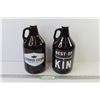 Image 1 : (2) 64Oz Brown Bottles - Common Crown - Best of Kin