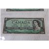 Image 3 : (3) 1954 Canadian One Dollar Bills