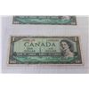 Image 4 : (3) 1954 Canadian One Dollar Bills