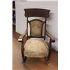 Image 1 : *Oak Upholstered Rocking Chair - As Is