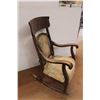 Image 6 : *Oak Upholstered Rocking Chair - As Is