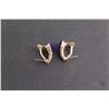 Image 4 : Rhinestone Gold Tone Earrings