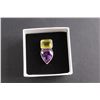 Image 1 : Silver Citrine and Amethyst Pendant