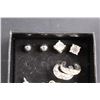 Image 2 : (5) Pairs Assorted Silver Stud Earrings