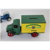 Image 2 : (9) Tractor & Construction Model Toys: John Deere Coin Bank, Ford, Case, Misc.