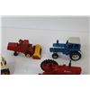 Image 4 : (9) Tractor & Construction Model Toys: John Deere Coin Bank, Ford, Case, Misc.