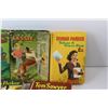 Image 3 : (7) Vintage Hard Cover Books: Lassie, Tom Sawyer, Swiss Family Robinson, Misc. - Some Wear