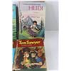 Image 3 : (6) Vintage Hard Cover Books: Lassie, Tom Sawyer, Heidi, Misc. - Some Wear