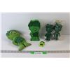 Image 1 : "Sprout" Jolly Green Giants Son Lot: Radio(May Need Batteries), Magnet, Stuffie, (2) Plastic Statues