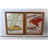 Image 1 : (2) Framed Vintage Posters: Oldsmobile Rocket & Mobil Gas - 14.5"X11.5"