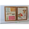 Image 1 : (2) Framed Vintage Posters: Buick & Carlings Ale - 14.5"X11.5"