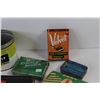 Image 4 : (5) Tobacco Tins, (2) Matches Boxes, Various Tobacco Items