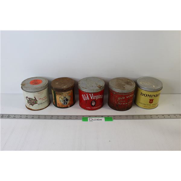 (5) Tobacco Tins