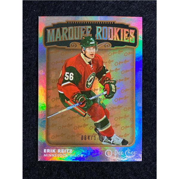 Ltd Ed 064/100   2006-07 OPC Marquee Rookies Erik Reitz Rookie NHL Card