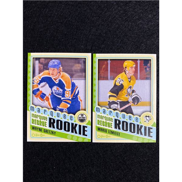 2012-13 OPC Marquee Rookies Wayne Gretzky & Mario Lemieux NHL Cards