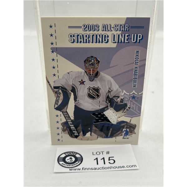 2003 In The Game All-Star Starting Line-Up Nikolai Khabibulin NHL Card