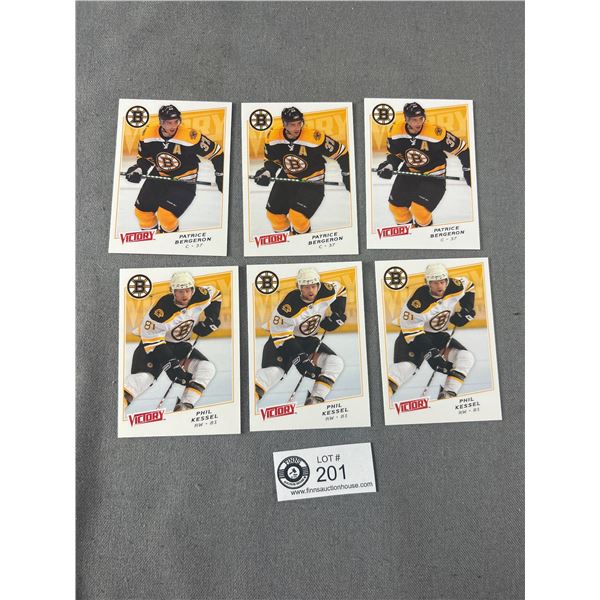 2008-09 UD Victory- Patrice Bergeron (3) & Phil Kessel (3) NHL Cards