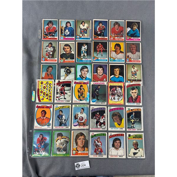 36- 1970's OPC NHL Cards Including Williams, Snepsts, Unger & More