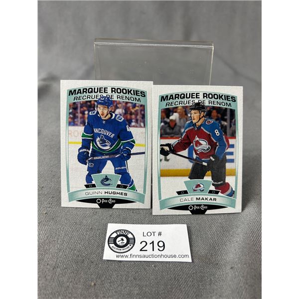 2019-20 OPC Marquee Rookies- Quinn Hughes & Cale Makar NHL Rookie Cards