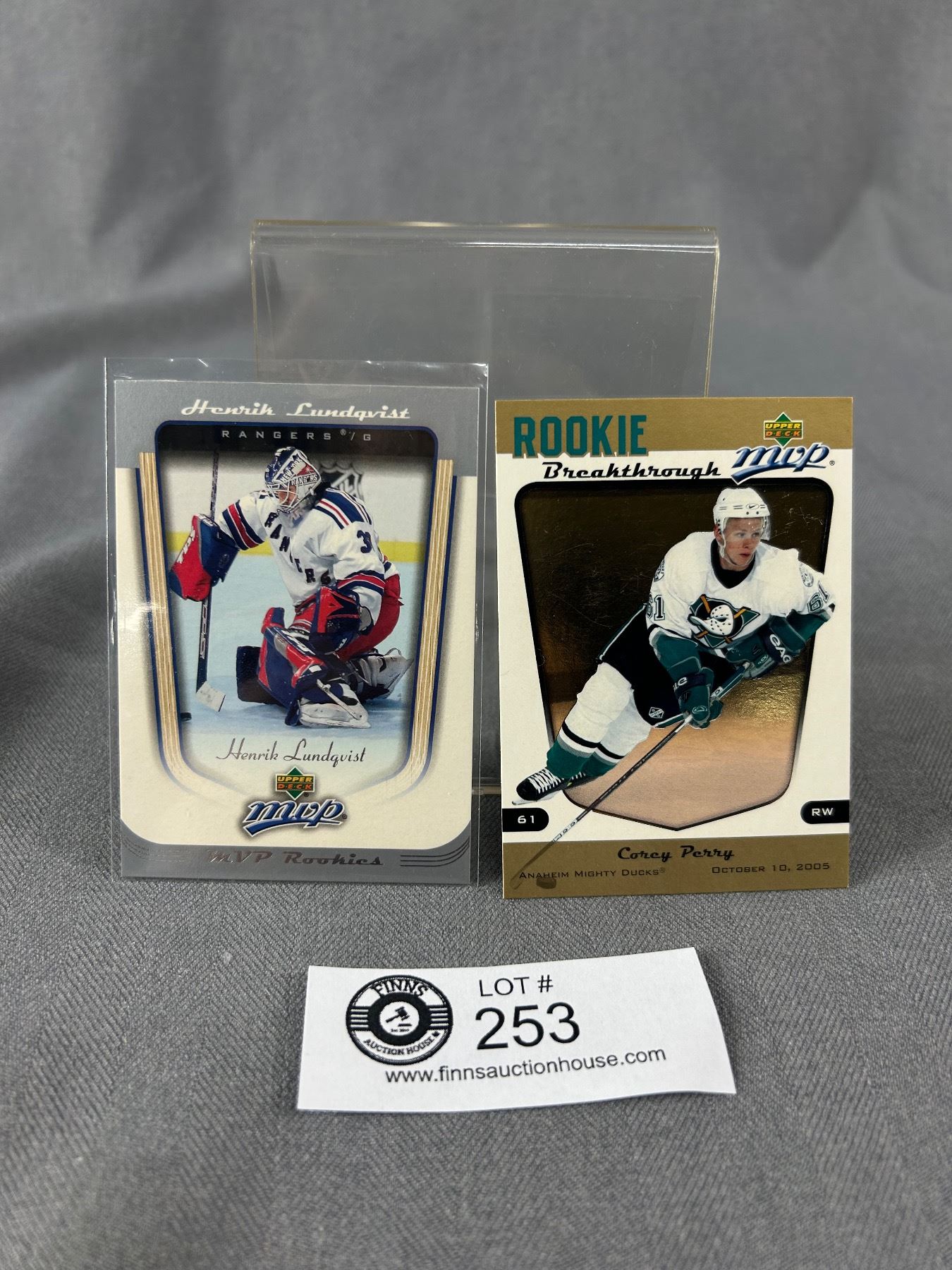Corey Perry Rookie 2005/06 UD MVP - Corey Perry & Henrik Lundquist Rookie Hockey Cards