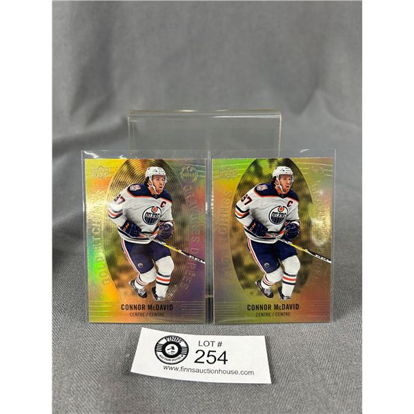 2019-20 UD Tim Hortons Gold Etchings Connor McDavid NHL Cards (2)