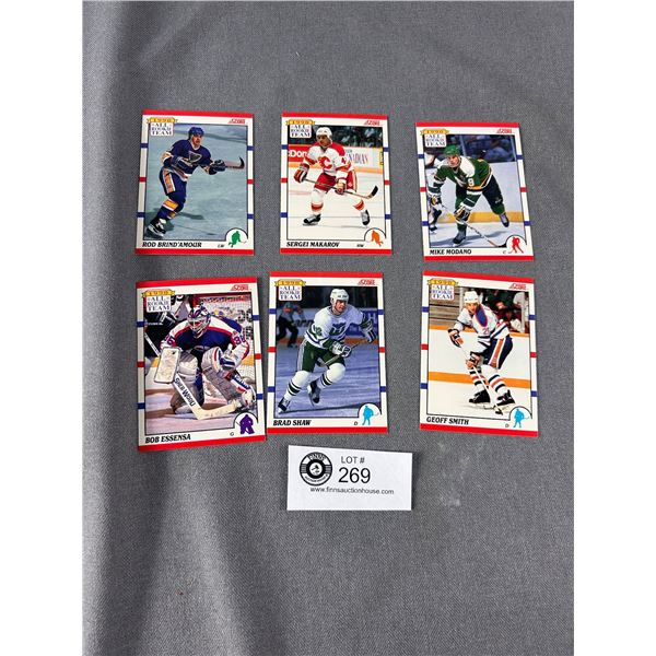 1990 Score All Rookie Team Rookie Hockey Cards (6)