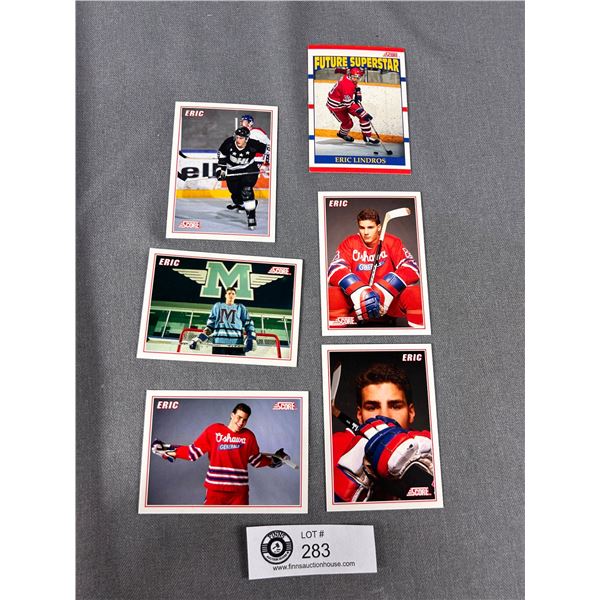 1990 Score Eric Lindros Subset Complete #1-5 + Rookie, NHL Cards