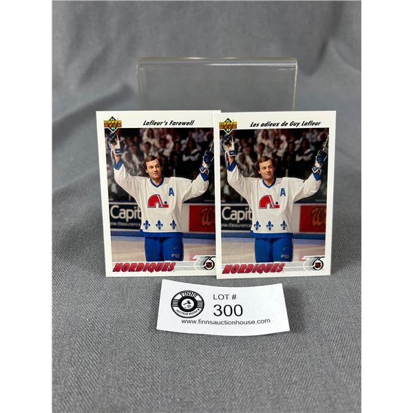 1991 UD  Lafleur's Farwell  Both English & French Edition NHL Cards (2)