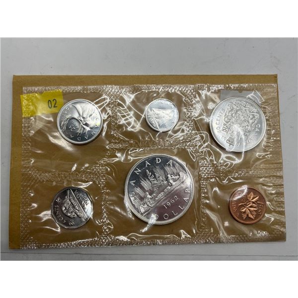 1962 Canadian Uncirculated Coin Set 43.1g 80% Silver