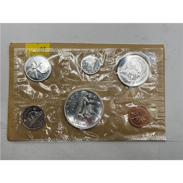 1962 Canadian Uncirculated Coin Set 43.1g 80% Silver