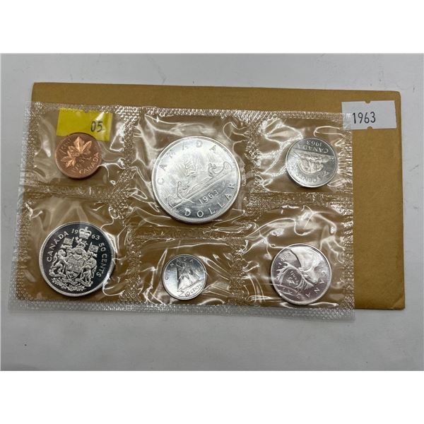 1963 Canadian Uncirculated Coin Set 43.1g 80% Silver