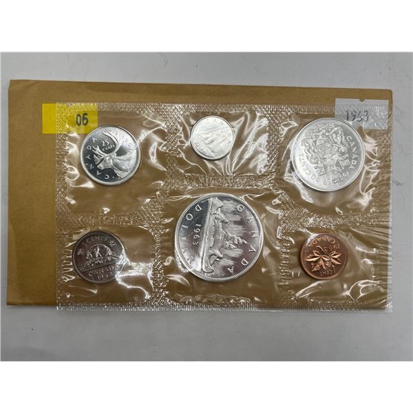 1963 Canadian Uncirculated Coin Set 43.1g 80% Silver