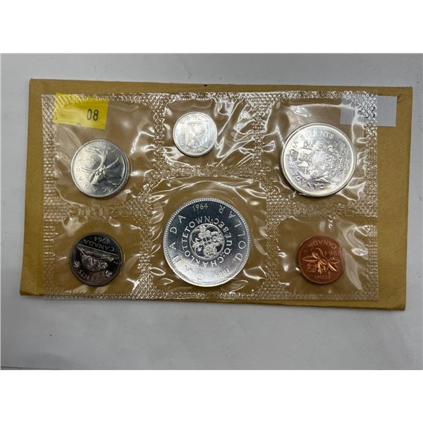 1964 Canada Uncirculated Coin Set 43.1g 80% Silver