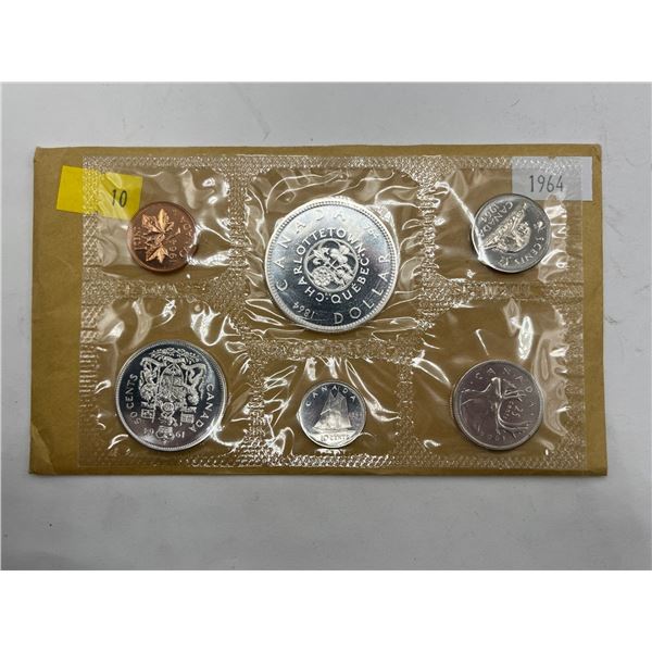 1964 Canadian Uncirculated Coin Set 43.1g 80% Silver