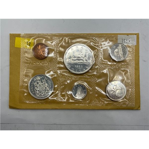 1965 Canadian Uncirculated Coin Set 43.1g 80% Silver